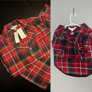 Mom&Dog NWT The Company Store Women’s Flannel Pajamas & matching dog flannel- M